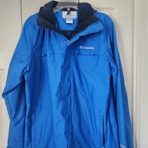 Columbia Mens Interchange 3 in 1 Winter Jacket Size Medium, Removable Hood